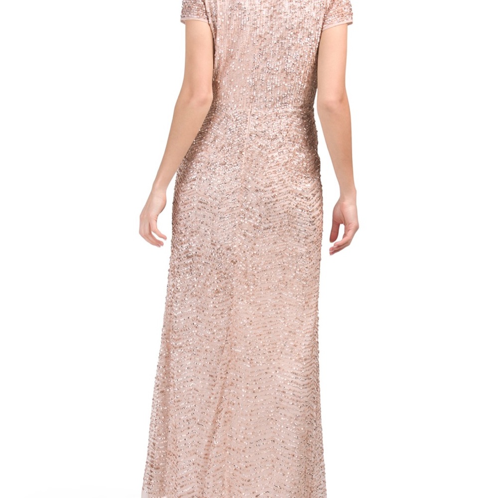 Adriana Papell Pink Rose sequin dress